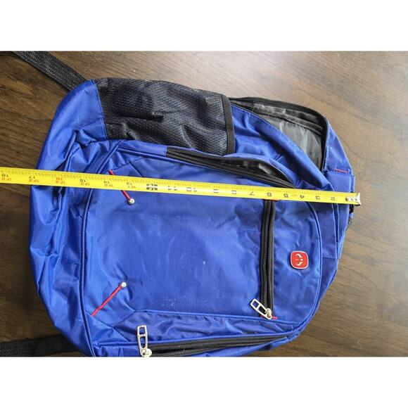 Blue Laptop Backpack with USB Port Lightweight Travel/School Bag - Picture 5 of 16
